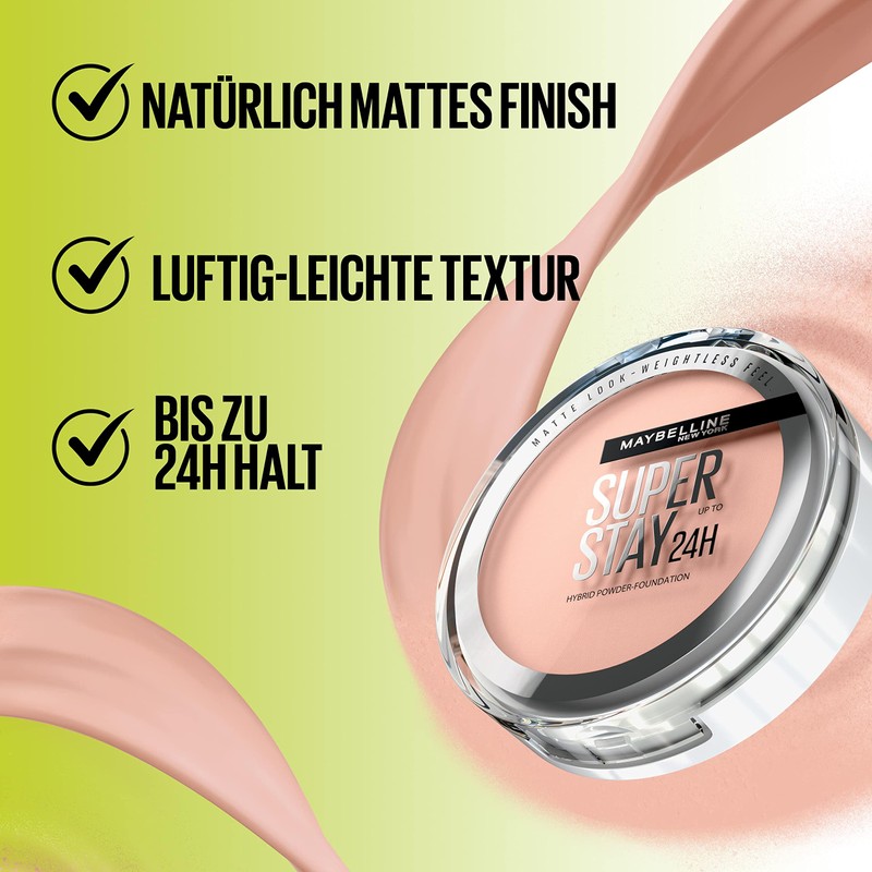 Maybelline New York 2-in-1 Powder Make-Up, Waterproof and Matte with