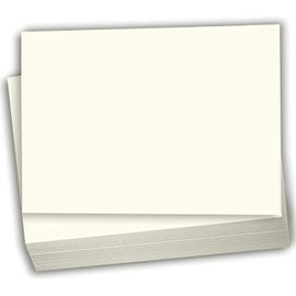 Hamilco Blank Index Cards 5.5 x 8.5 Card Stock 80lb Cover Cream Cardstock Paper - 100 Pack