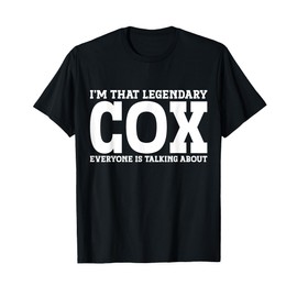 Cox Surname Funny Team Family Last Name Cox T-Shirt