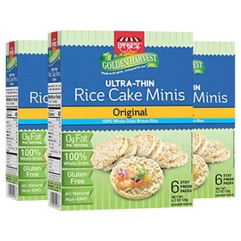 Only Kosher Candy Ultra-Thin Original Wholegrain Brown Gluten Free Rice Cakes Minis with Natural Ingredients | Kosher Certified Non-GMO, Pack of 3