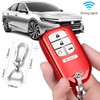 QBUC for Honda Key Fob Cover with Keychain,Soft TPU Full