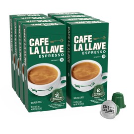 Cafe La Llave Latin Style Espresso Pods, Dark Roast, Compatible with Nespresso Original Line, 80 Count Aluminum Capsules