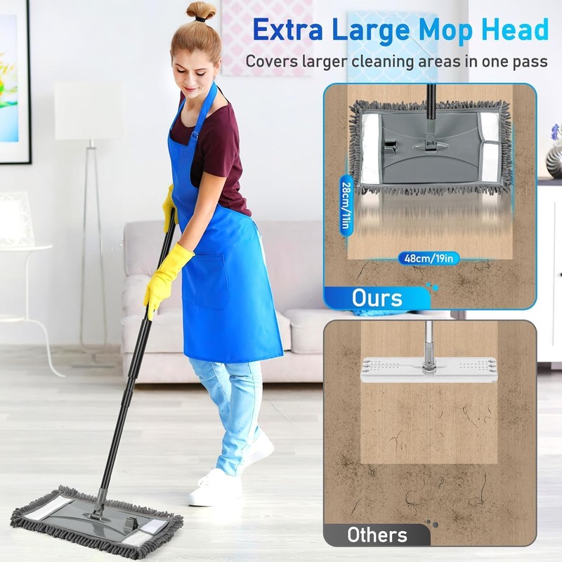 Wall Cleaner Mop with Long Handle, Wall Dust Cleaning Mop