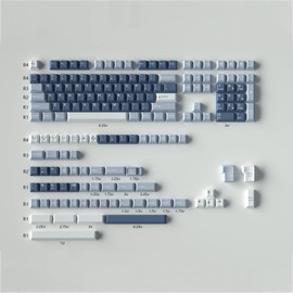 Sumgsn 172 Keys Doubleshot Keycaps Set Cherry Profile Fishing Key caps with 7u Spacebar Fit for 61/64/87/104/108 Cherry Mx Switches Alice Keyboard Mechanical Keyboards