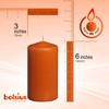 BOLSIUS 4 Orange Pillar Candles - 3x6 Inches - Individually