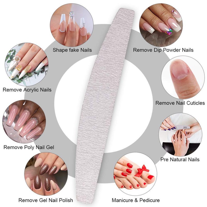 GeekerChip Professional Nail Files (15 Pcs), Professional Nail Files 100/180