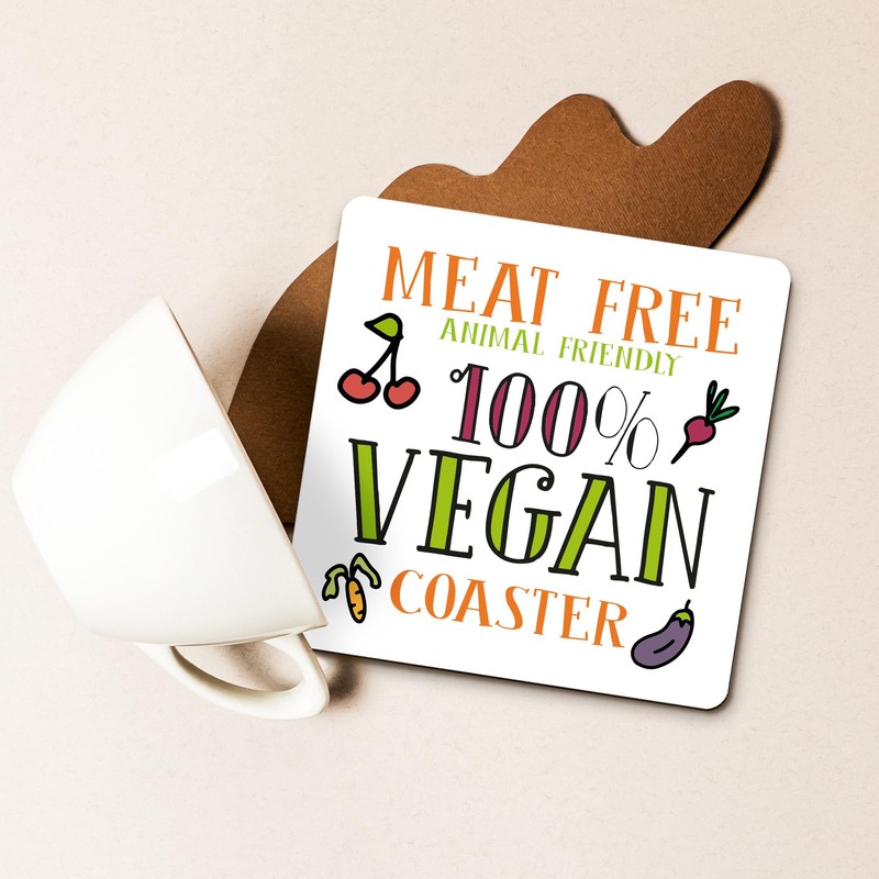 Dorothy Spring Funny 100% Vegan Meet Free Wooden Gift Coaster