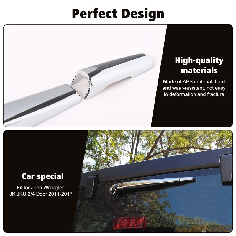 Windshield Wiper Blades Trim Cover,Front & Rear Window Wiper Arm
