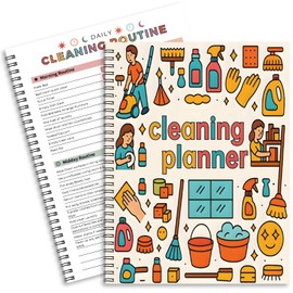 XANGNIER Cleaning Planner for Adhd Adults Women Kids,Household Daily Cleaning Schedule and Checklist Organizing Notebook,Editable Family Chore Chart Cleaning Task Notebook