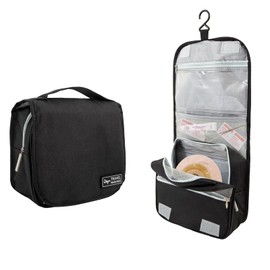 Ostomy Colostomy Travel Bag Hanging Ostomy Supplies Bags for Ostomy Colostomy Foley Catheter, Medical Supplies Ileostomy Ostomy Pouch Accessories Hanging Toiletry Organizer (Black)