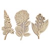 Floral Stamps,Wooden Seal Stamps - Retro Plant Floral Seal, Clear