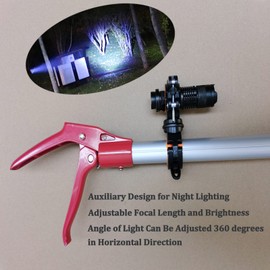 RUYARXNM 87'' Telescopic Snake Tongs, Aircraft-Grade Aluminum Alloy Reptile Grabber Rattle Snake Catcher Wide Jaw Handling Tool with Lock for Hunting Game Finders