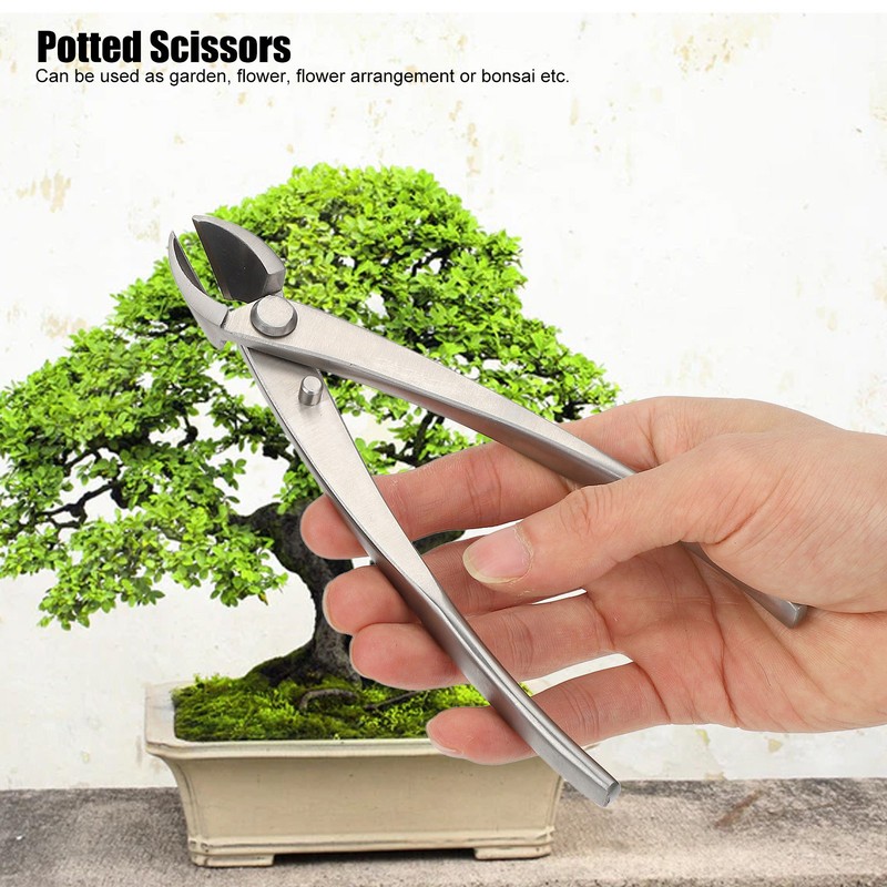 Bonsai Scissors 165mm Stainless Steel Scissors with Ergonomic Handle for