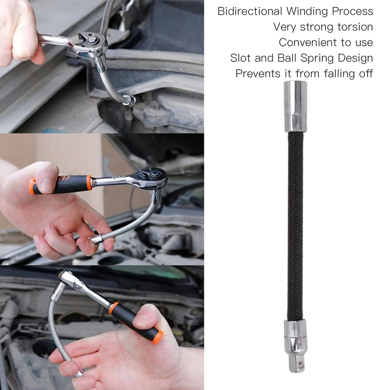 Flexible Socket Extension Bars Wrench Extension Rod - Universal Flexible