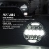 Nartoup for Freightliner Coronado 7inch Round LED Headlights + 4inch