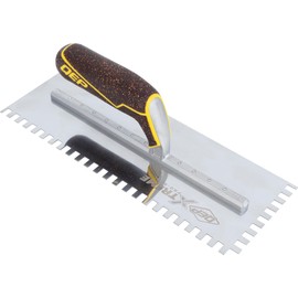 QEP Xtreme Cork Handle Stainless Steel Trowel Square Notch 1/4" x 3/8" x 1/4"