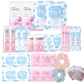 Thalixiry Nourishing Skin Care Set - Milk and Sakura Facial Care Kit for Girls 28pcs