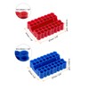 sourcing map 4pcs Plastic Hex Shank Screwdriver Bit Holder Organizer