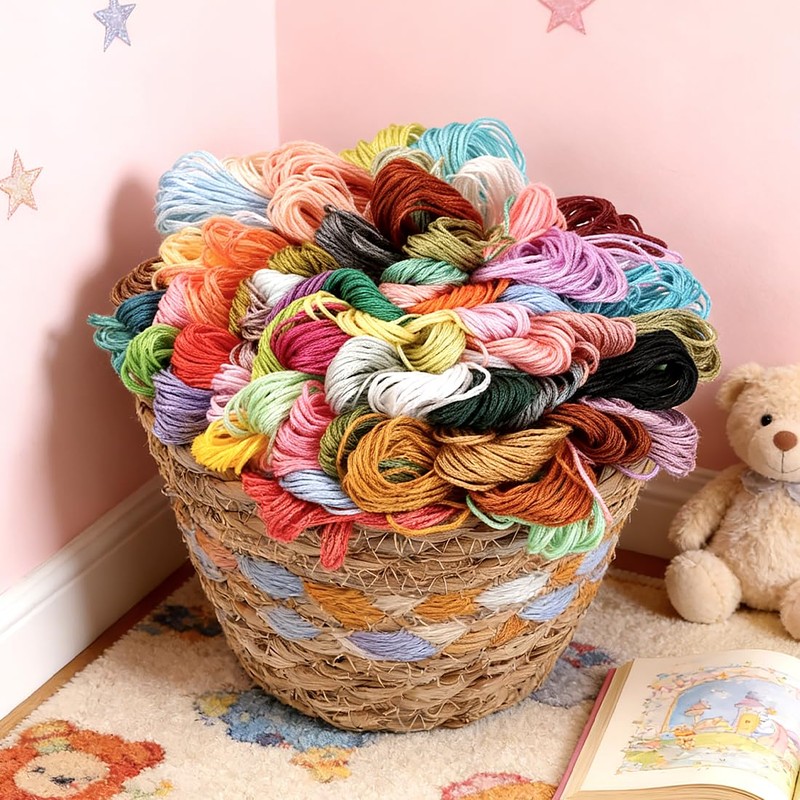 Embroidery Floss 16 Skeins 8.7 Yard Rainbow Colors Friendship Bracelet