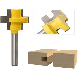 2 PCS 1/4" Shank Tongue and Groove Router Bit Set T-Shape Cutter Bit Tool Kit