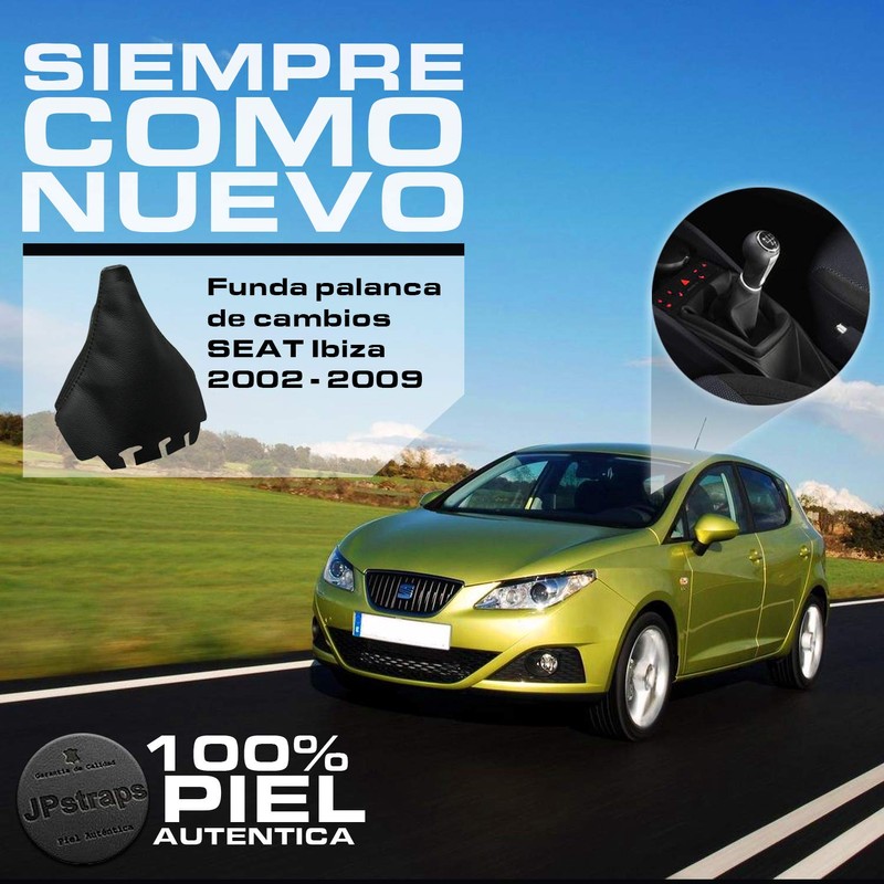JPstraps - Gear Stick Gaiter Genuine Leather Black Compatible with