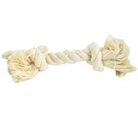 PetEdge 2 Knot White Tug Rope Bone Medium (7 inch)