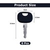 Srvauyea Pack of 6 Forklift Ignition Keys, Construction Machinery Keys,