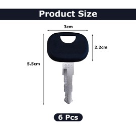 Srvauyea Pack of 6 Forklift Ignition Keys, Construction Machinery Keys, Ignition Keys for Construction Machinery, Excavator, Heavy Equipment Key, Replacement Ignition Key for 201 Keys 3643912 Takeuchi