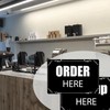 Order Here and Pick Up Here Signs Double-Sided Order Here