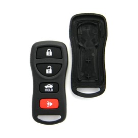 Replacement Case Compatible With Nissan 4-Button Key Fob Remote (FCC ID: KBRASTU15, P/N: 28268-ZB700, 28268-C991C, ASTU15)