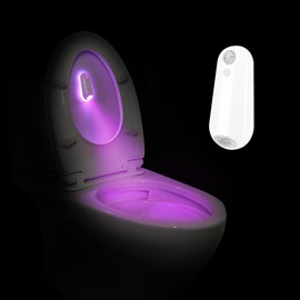 LAVAED Motion Sensor Night Light Indoor,LED Toilet Light Activated RGB Color Changing Rechargeable Funny Potty Training Toilet Light for Toddler Boys Girls Bathroom Decor Perfect Gifts