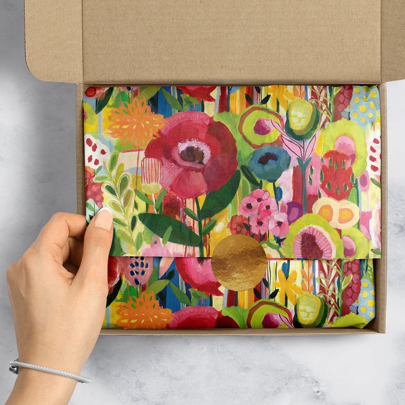 Jillson Roberts Printed Floral Gift Tissue 20" x 30", Collage