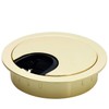 Polished Brass Metal Cable Grommet | 2 Piece "Lock in"