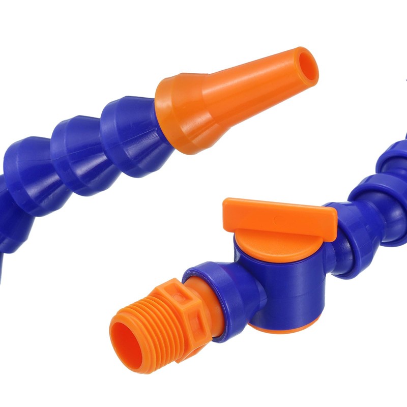uxcell 4Pcs G3/8" Thread Flexible Water Oil Coolant Pipe Hose,