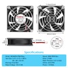 Wathai IP68 80mm x 25mm 12V Waterproof Cooling Fan High