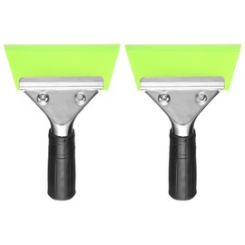 HARFINGTON 2pcs Squeegee 5 Inch Length Auto Water Blade Shower Squeegee with Non-Slip Handle for Car Windshield Window Cleaner Glass Door, Green