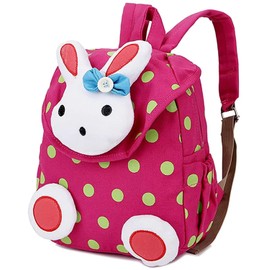 J26 Bunny Rabbit 3D Motif Children's Backpack Nursery Rabbit Satchel Bunny Backpack School Bag Backpack Baby Bag Girls Boys, pink