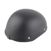 Motorcycle Low Profile Half Face Helmet Skull Cap Matte Black