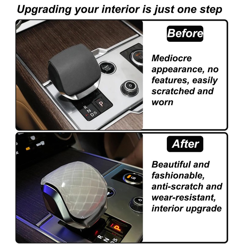 Egreat Crystal Gear Shift Knob Cover Trim Compatible with Land