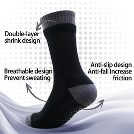 Lusibaka Yoga Grip Socks for Women,Pilates Non-slip Socks Comfortable Sport Crew Socks, Breathable Socks Performance Athletic Socks for Outdoor Tennis Trekking Walking Cycling Running