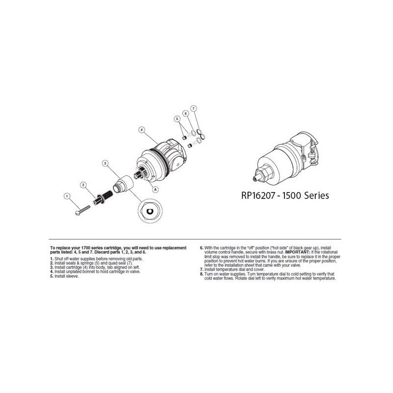 T & T Hardware Replacement Cartridge Compatible with RP32104