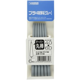 Plush = Materials [Gray] Tapered Round Rod 4.0 to 6.0 (6 Pieces)