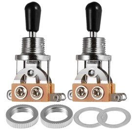 Gebildet 2pcs Electric Guitar 3 Way Toggle Switch Pickup Selector Switch with Brass Tip Knob