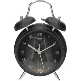 Nemesis Now Black Cat - 'His Master's Voice' by Lisa Parker - Alarm Clock