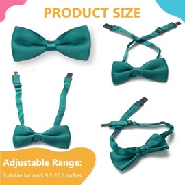 NANXJIUR Boys' Braces Bow Tie Sets, Elastic Y Design with Strong Clips, Children's Bow Tie Sets, Baby Adjustable Braces for Children from 1-8 Years, Green