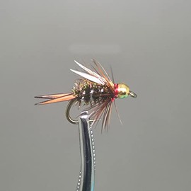 FISHIN ADDICT Prince Nymph Bead Head Trout Fly 20mm fly fishing lure handmade pack of 6