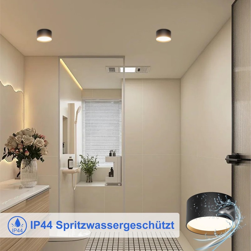 Klighten LED 18 W surface-mounted spotlight, round ceiling spotlights, surface-mounted