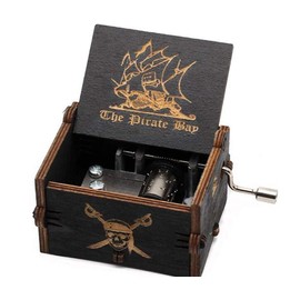Cuzit Pirates of the Caribbean Wooden Hand Crank Music Box