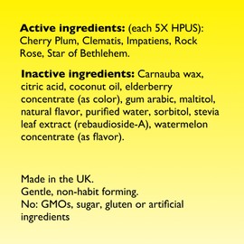 RESCUE Bach PASTILLES, Watermelon Flavor, Stress Relief Lozenges, Homeopathic, Flower Essences, 6 Pack