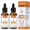 Premium 20% Vitamin C Serum For Face - (2PACK)with Hyaluronic Acid, Retinol & Amino Acids - Boost Skin Collagen,Hydrate & Plump Skin, Anti Aging & Wrinkle Facial Serum
